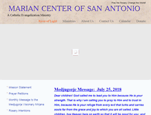 Tablet Screenshot of mariancenterofsa.com